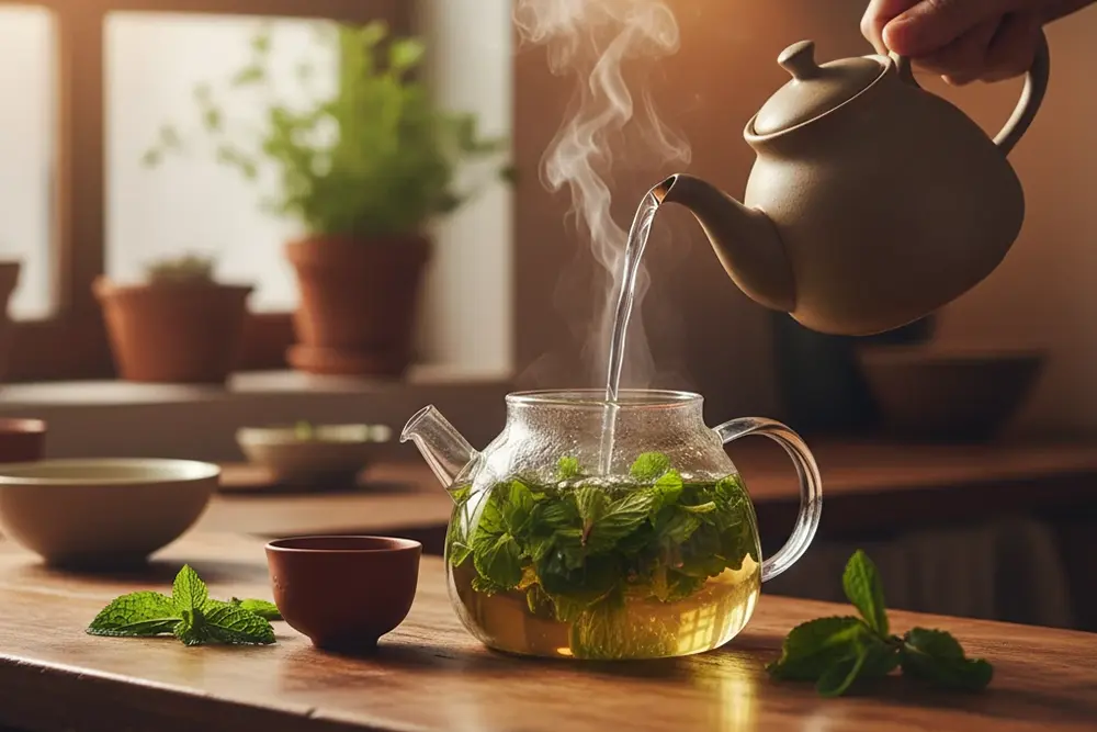 Brewing Mint Tea at Home