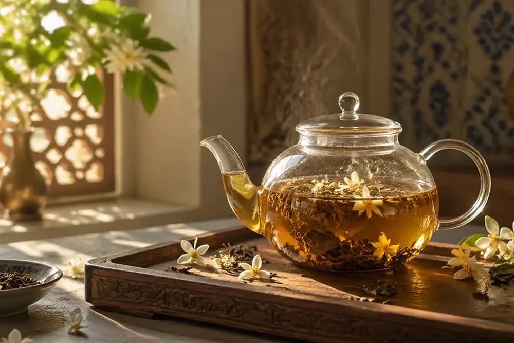 Brewing Orange Blossom Tea