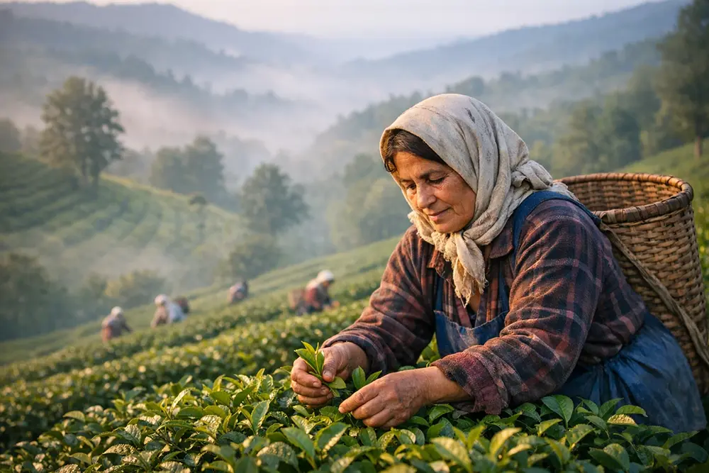 The Art of Hand‑Plucking Tea Leaves