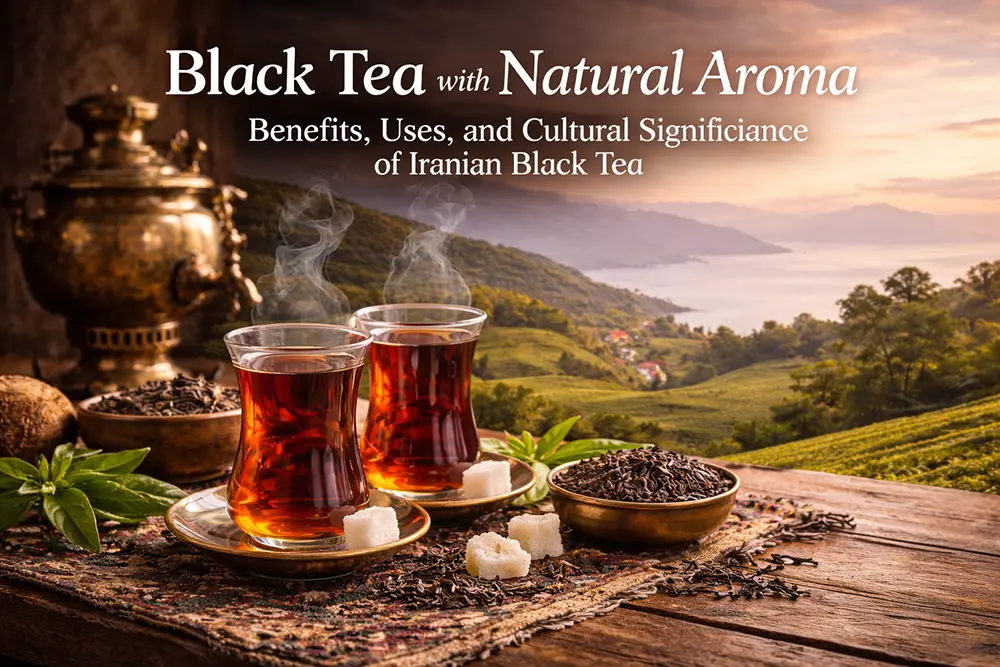 Iranian black tea tradition and serenity