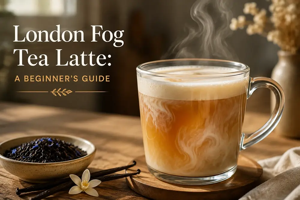 Earl Grey tea leaves with bergamot orange used for making London Fog tea latte